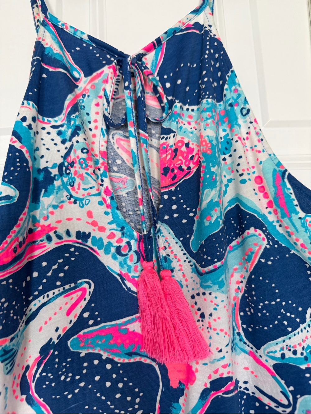 Lilly Pulitzer Margot swing dress size M indigo star struck starfish pink blue - Picture 8 of 14